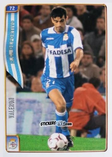 Cromo Valerón - Las Fichas De La Liga 2004-2005 n. 72 - Mundicromo