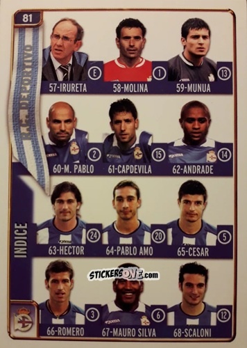 Cromo Indice - Las Fichas De La Liga 2004-2005 n. 81 - Mundicromo