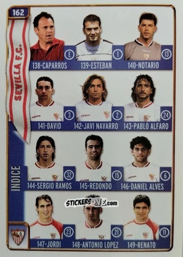 Cromo Indice - Las Fichas De La Liga 2004-2005 n. 162 - Mundicromo