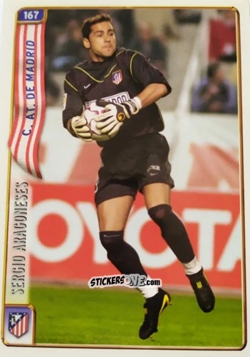 Sticker Sergio Aragoneses - Las Fichas De La Liga 2004-2005 n. 167 - Mundicromo