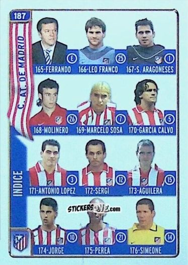Cromo Indice - Las Fichas De La Liga 2004-2005 n. 187 - Mundicromo
