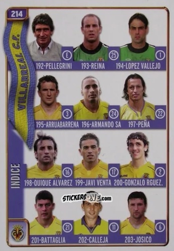 Cromo Indice - Las Fichas De La Liga 2004-2005 n. 214 - Mundicromo