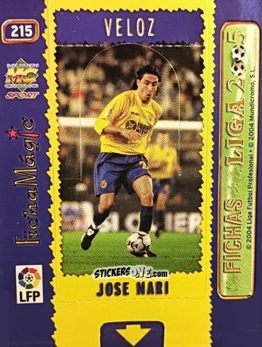 Sticker Jose Mari - Las Fichas De La Liga 2004-2005 n. 215 - Mundicromo