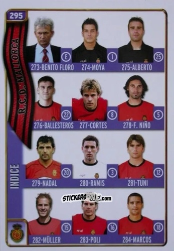 Cromo Indice - Las Fichas De La Liga 2004-2005 n. 295 - Mundicromo