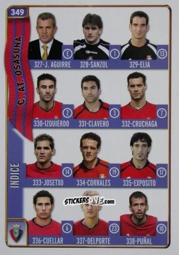 Cromo Indice - Las Fichas De La Liga 2004-2005 n. 349 - Mundicromo