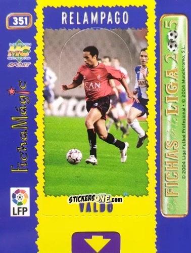 Figurina Valdo - Las Fichas De La Liga 2004-2005 n. 351 - Mundicromo
