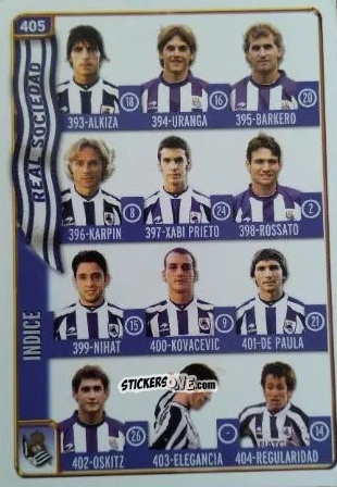 Cromo Indice - Las Fichas De La Liga 2004-2005 n. 405 - Mundicromo