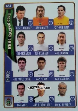 Cromo Indice - Las Fichas De La Liga 2004-2005 n. 457 - Mundicromo