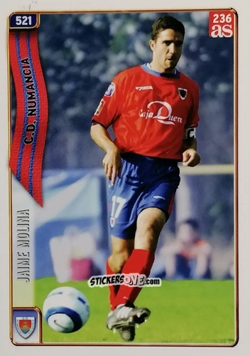 Cromo J. Molina - Las Fichas De La Liga 2004-2005 n. 521 - Mundicromo
