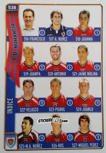 Cromo Plantilla - Las Fichas De La Liga 2004-2005 n. 538 - Mundicromo