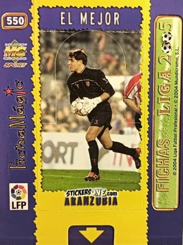 Figurina Aranzubía - Las Fichas De La Liga 2004-2005 n. 550 - Mundicromo