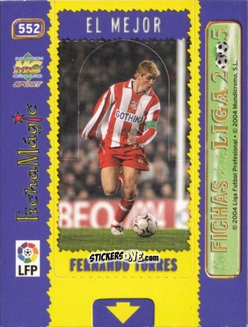Cromo Fernando Torres - Las Fichas De La Liga 2004-2005 n. 552 - Mundicromo
