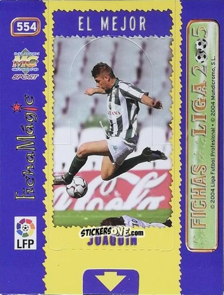 Sticker Joaquin - Las Fichas De La Liga 2004-2005 n. 554 - Mundicromo