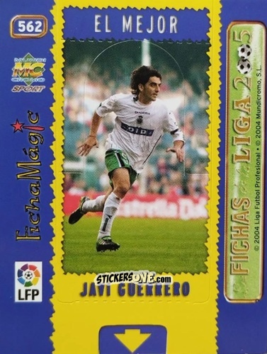 Figurina Javi Guerrero - Las Fichas De La Liga 2004-2005 n. 562 - Mundicromo