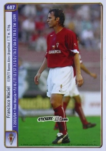 Figurina Maciel / Sietes - Las Fichas De La Liga 2004-2005 n. 687 - Mundicromo
