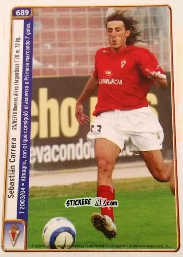 Sticker Carrera / Acciari - Las Fichas De La Liga 2004-2005 n. 689 - Mundicromo