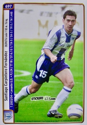Sticker Carpintero / Astudillo - Las Fichas De La Liga 2004-2005 n. 697 - Mundicromo