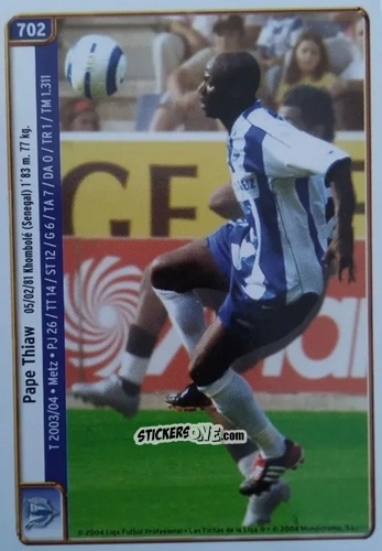 Figurina Thiaw / Kiko - Las Fichas De La Liga 2004-2005 n. 702 - Mundicromo