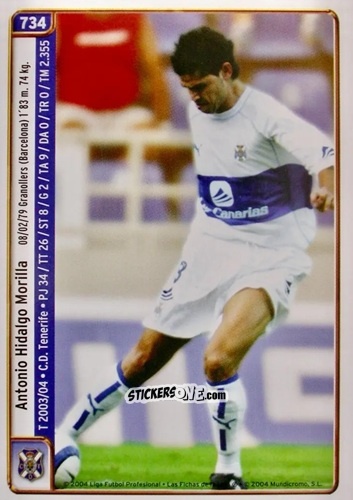 Figurina A.Hidalgo / J.Vázquez - Las Fichas De La Liga 2004-2005 n. 734 - Mundicromo