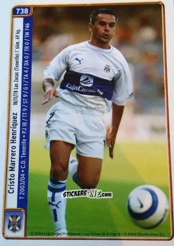 Sticker Cristo / Bermudo - Las Fichas De La Liga 2004-2005 n. 738 - Mundicromo