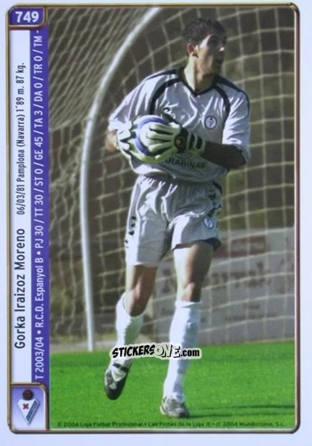 Sticker Iraizoz / Corredoira - Las Fichas De La Liga 2004-2005 n. 749 - Mundicromo