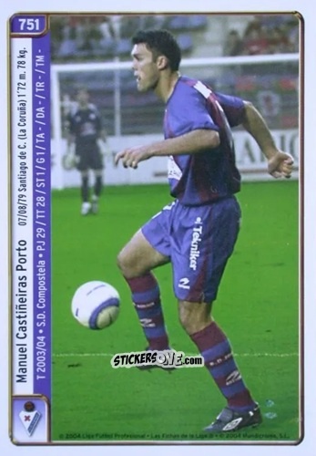 Cromo Manel / Castiñeiras - Las Fichas De La Liga 2004-2005 n. 751 - Mundicromo