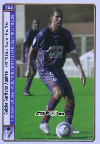 Cromo Cabrejo / Garitano - Las Fichas De La Liga 2004-2005 n. 753 - Mundicromo