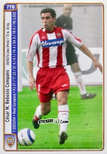 Cromo Cervian / Rebosio - Las Fichas De La Liga 2004-2005 n. 778 - Mundicromo