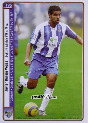 Figurina Baraja / C.Navas - Las Fichas De La Liga 2004-2005 n. 795 - Mundicromo