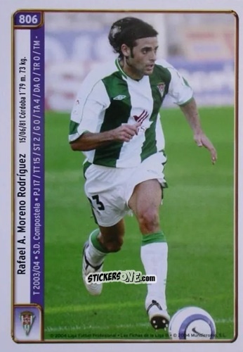 Cromo R.Moreno / Francisco - Las Fichas De La Liga 2004-2005 n. 806 - Mundicromo