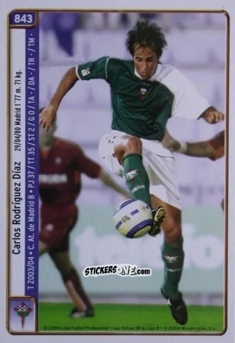 Cromo Carlos / Cobas - Las Fichas De La Liga 2004-2005 n. 843 - Mundicromo