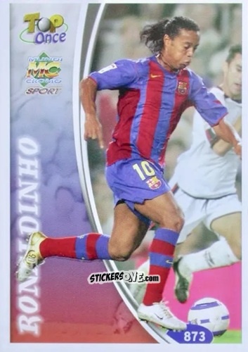Cromo Ronaldinho - Las Fichas De La Liga 2004-2005 n. 873 - Mundicromo