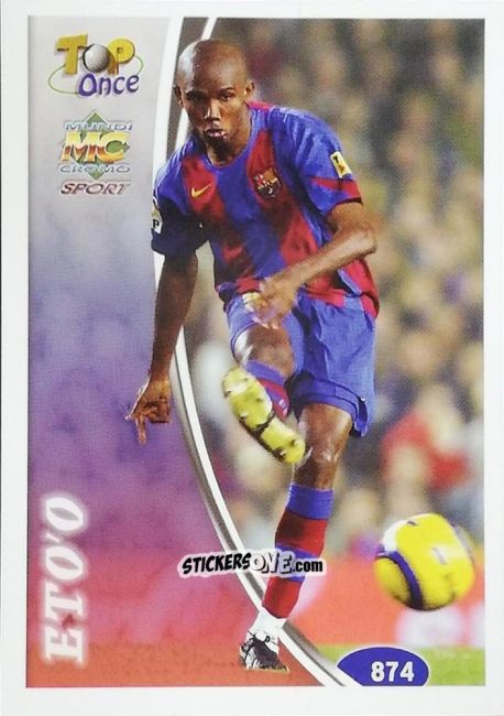 Sticker Eto'o - Las Fichas De La Liga 2004-2005 n. 874 - Mundicromo