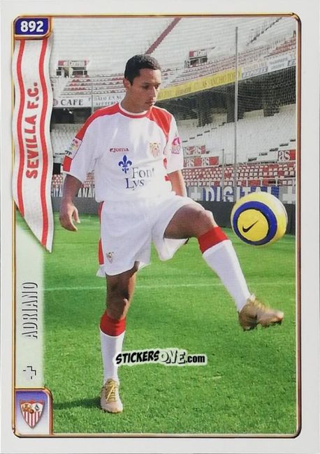 Cromo Adriano Correia Claro - Las Fichas De La Liga 2004-2005 n. 892 - Mundicromo