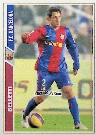 Cromo Belletti - Las Fichas De La Liga 2007-2008 n. 35a - Mundicromo