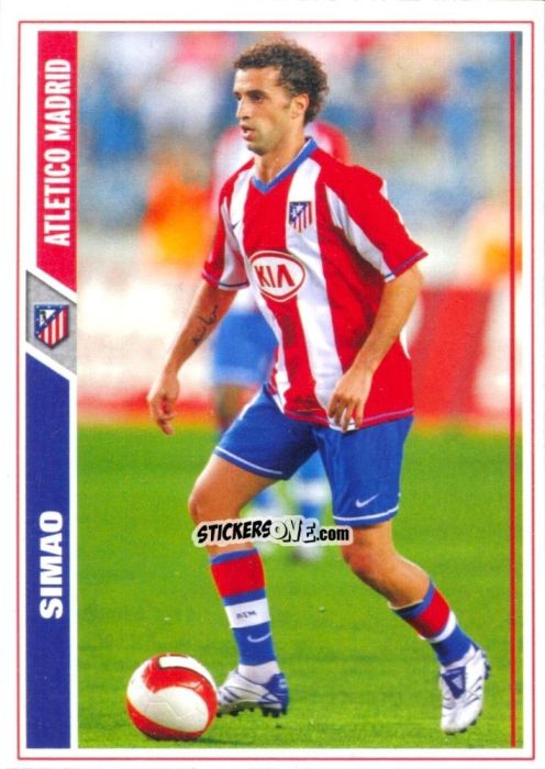 Cromo Simao - Las Fichas De La Liga 2007-2008 n. 176 - Mundicromo