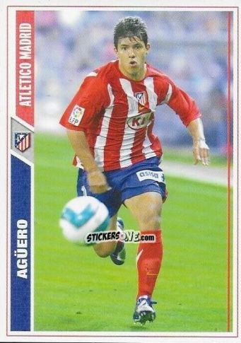Figurina Agüero - Las Fichas De La Liga 2007-2008 n. 186 - Mundicromo