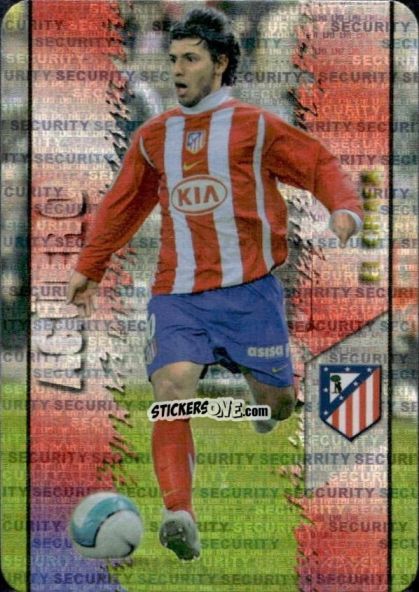 Figurina Agüero - Las Fichas De La Liga 2007-2008 n. 188sh - Mundicromo