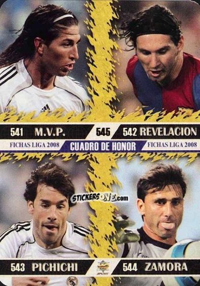 Cromo Cuadro De Honor - Las Fichas De La Liga 2007-2008 n. 545 - Mundicromo