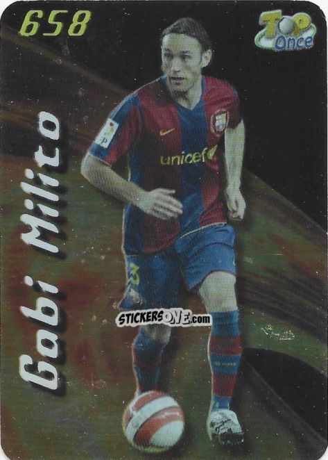 Figurina Gabriel Milito - Las Fichas De La Liga 2007-2008 n. 658 - Mundicromo