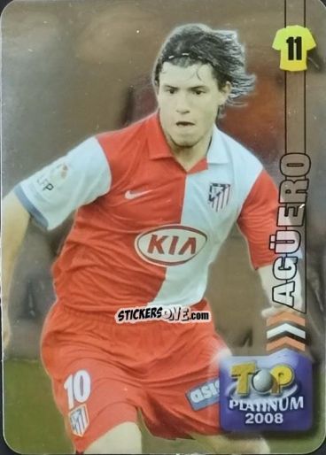 Figurina Agüero - Las Fichas De La Liga 2007-2008 n. 752 - Mundicromo