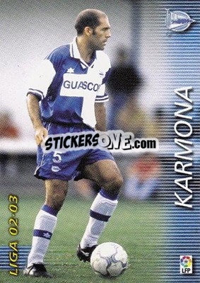 Cromo Karmona - Liga 2002-2003. Megafichas n. 4 - Panini