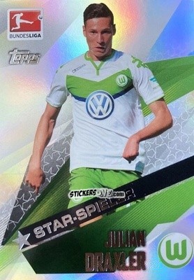 Figurina Julian Draxler - Bundesliga Chrome 2015-2016 n. 212 - Topps