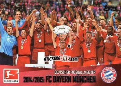 Cromo 2014/2015 FC Bayern München - Bundesliga Chrome 2015-2016 n. 237 - Topps