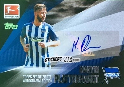 Figurina Marvin Plattenhardt - Bundesliga Chrome 2015-2016 n. A25 - Topps