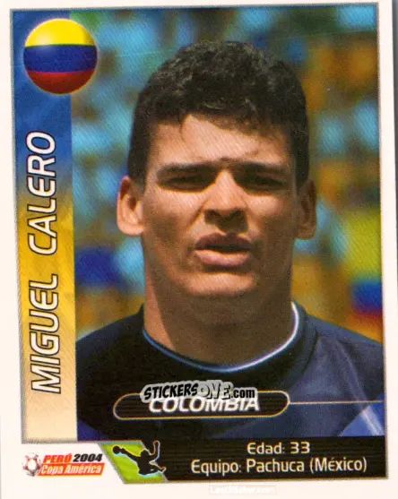 Cromo Miguel Calero - Copa América. Perù 2004 n. 47 - Navarrete