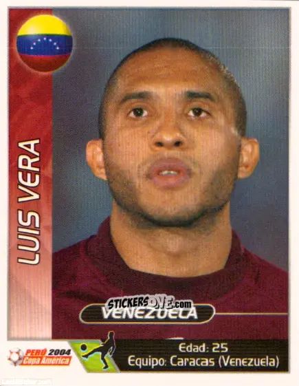 Sticker Luis Vera - Copa América. Perù 2004 n. 72 - Navarrete