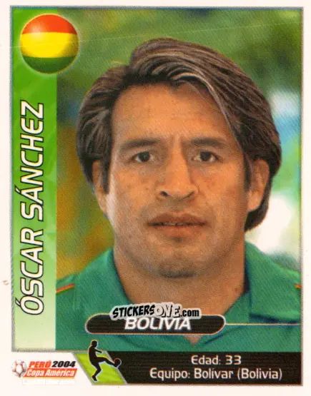 Cromo Oscar Sanchez - Copa América. Perù 2004 n. 86 - Navarrete