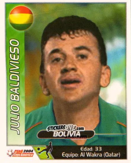 Cromo Julio Baldivieso - Copa América. Perù 2004 n. 88 - Navarrete