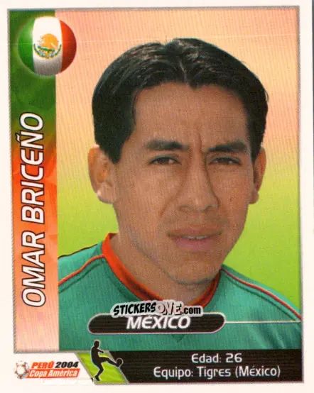Cromo Omar Briceno - Copa América. Perù 2004 n. 145 - Navarrete